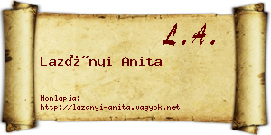 Lazányi Anita névjegykártya